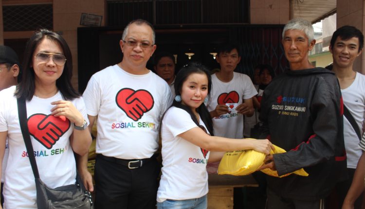 Baksos Peduli Kasih Sosial Sehati Bagikan 1.500 Paket Beras.Foto 1